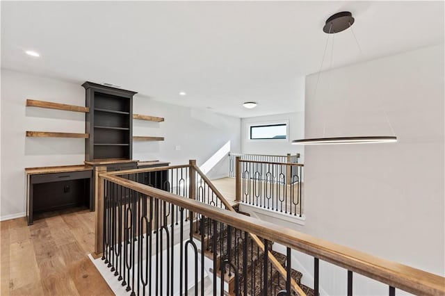 hall featuring hardwood / wood-style floors