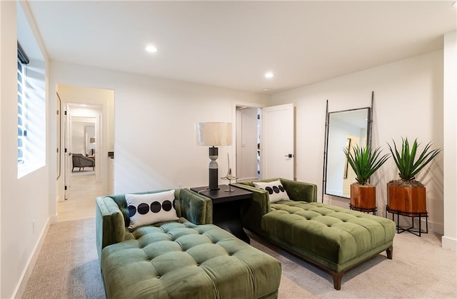 view of carpeted living room