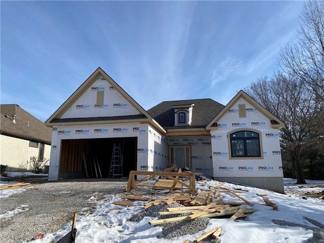 property under construction featuring a garage