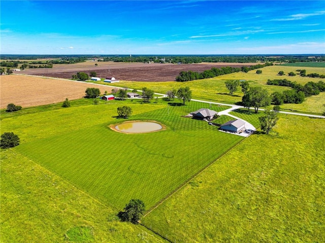 bird's eye view featuring a rural view