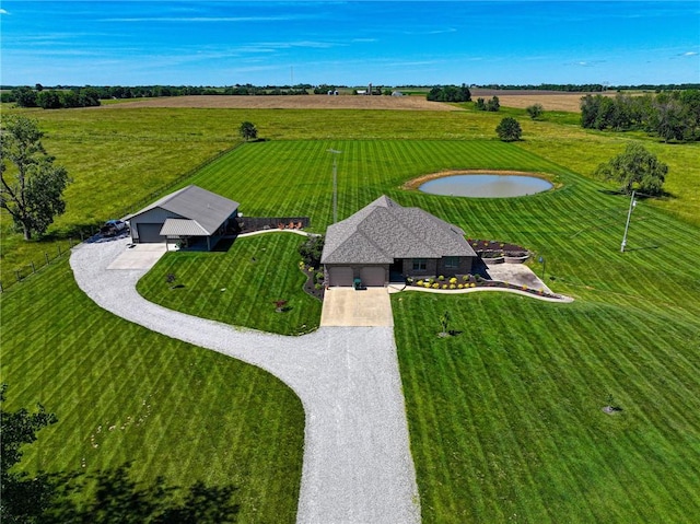 bird's eye view featuring a rural view