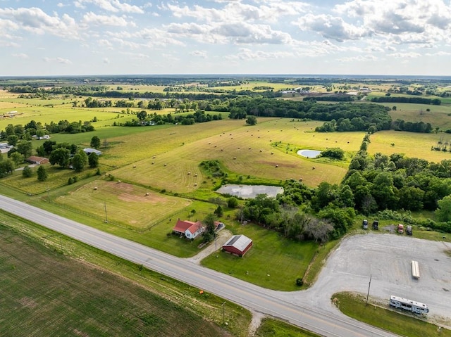 drone / aerial view featuring a rural view