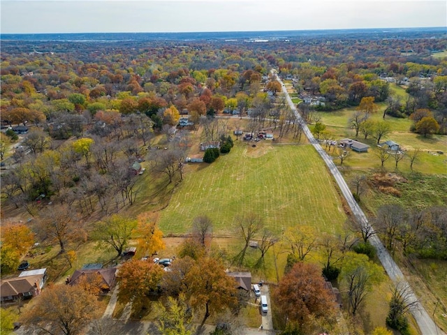 bird's eye view featuring a rural view