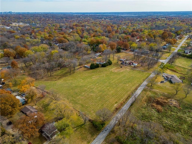 aerial view featuring a rural view