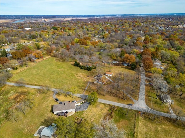 bird's eye view featuring a rural view