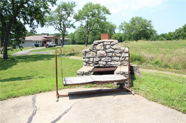 view of community with a lawn