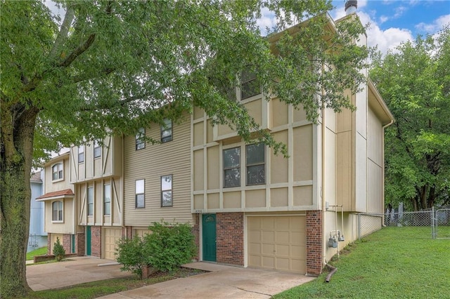 view of building exterior featuring a garage