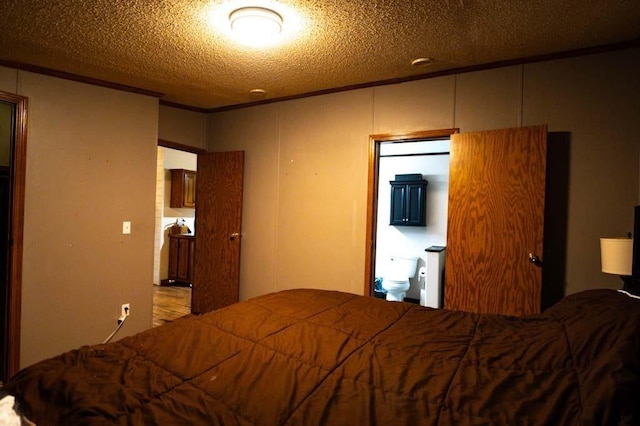 bedroom with a textured ceiling