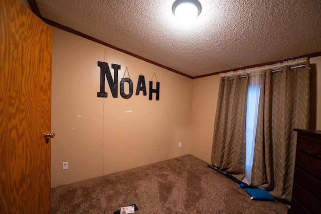 interior space featuring a textured ceiling