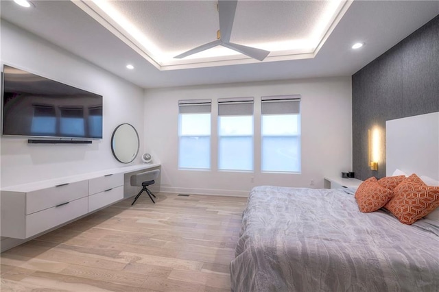 bedroom featuring light wood-type flooring