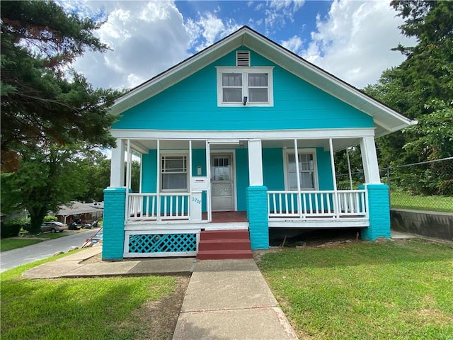 bungalow featuring a porch