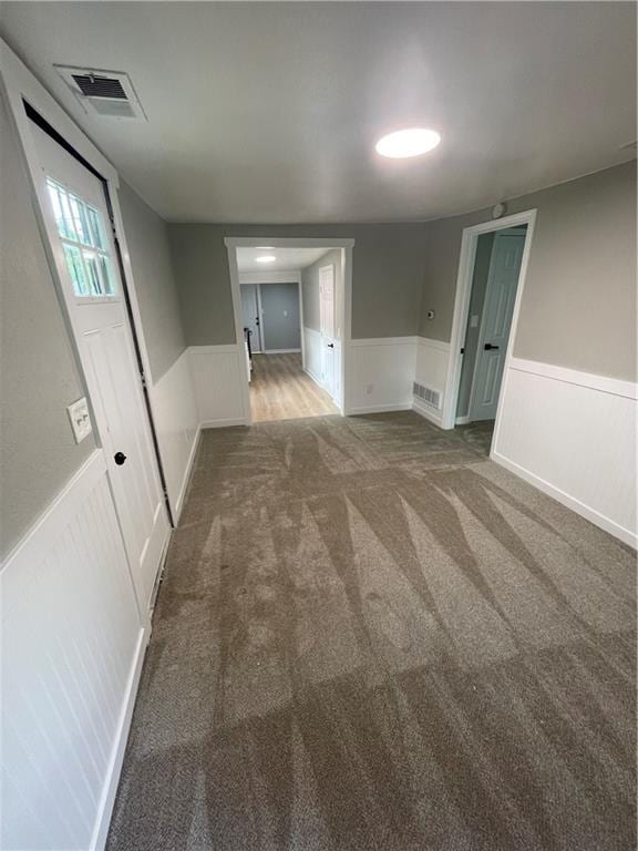 interior space featuring carpet flooring