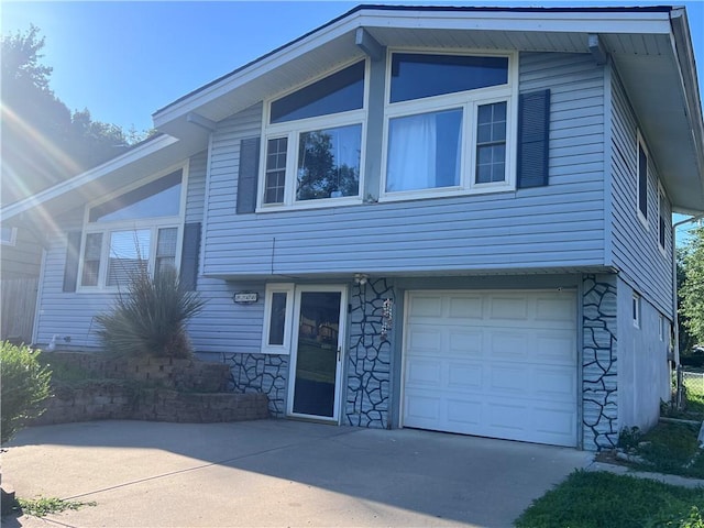 view of front of home featuring a garage