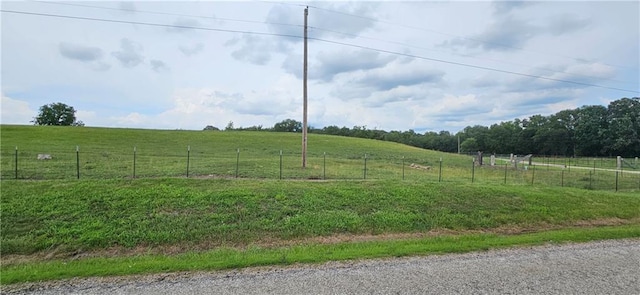 view of yard featuring a rural view