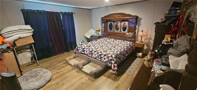 bedroom featuring light hardwood / wood-style floors