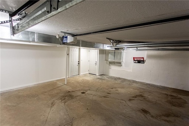 parking garage with a garage door opener