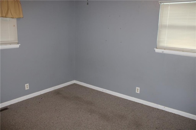 view of carpeted empty room