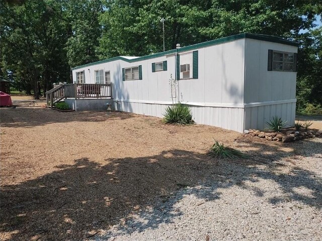 manufactured / mobile home with a deck