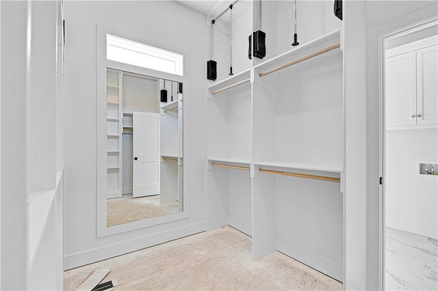 view of walk in closet