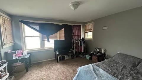 bedroom with carpet and multiple windows