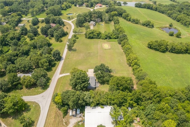 bird's eye view featuring a rural view