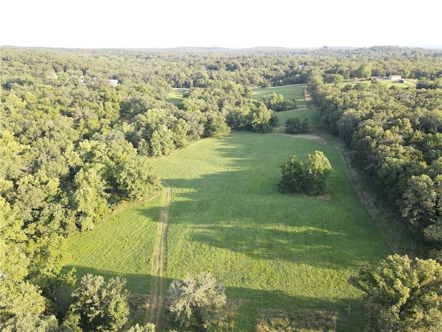 aerial view with a rural view