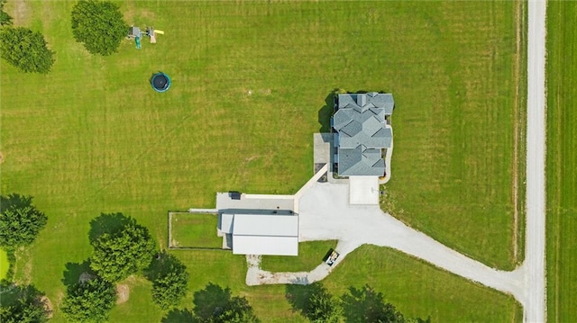 bird's eye view featuring a rural view