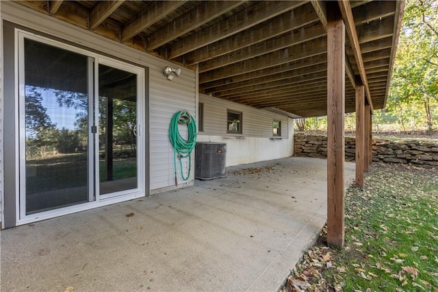 view of patio / terrace with central AC