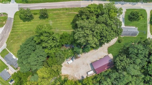 aerial view with a rural view