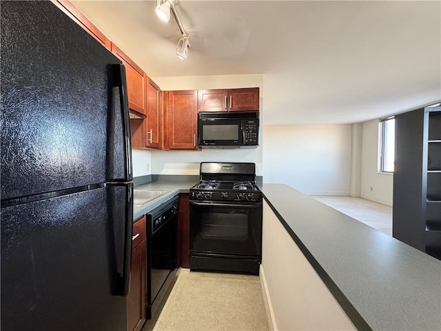 kitchen featuring black appliances