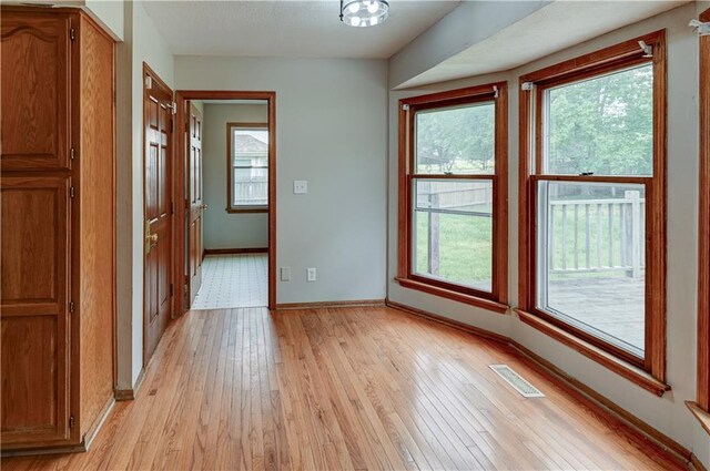 interior space featuring light wood-type flooring