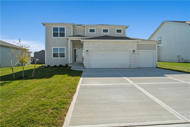 view of front of home featuring a front yard