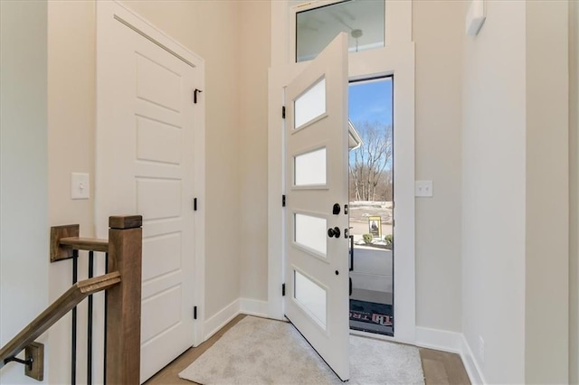 foyer with baseboards