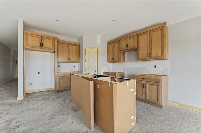 kitchen with a kitchen island