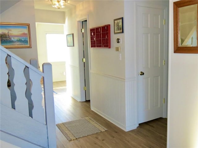 hall featuring hardwood / wood-style floors