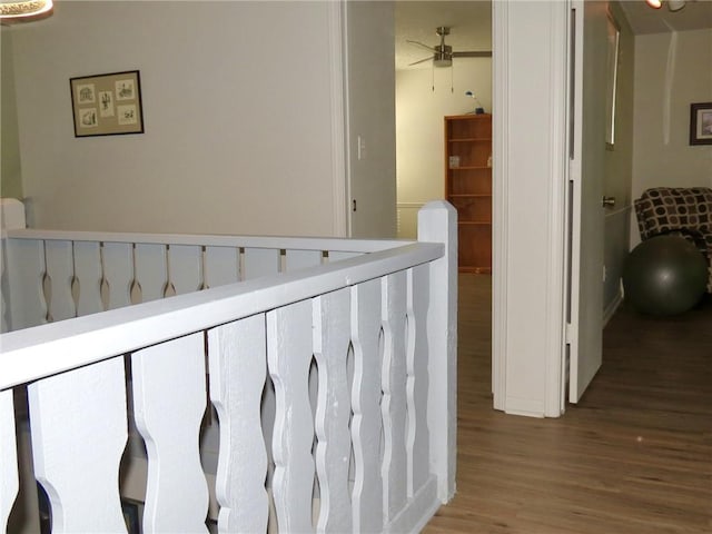 corridor featuring hardwood / wood-style flooring