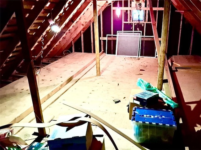 1005 Johnston Dr, Raymore, MO 64083 - view of unfinished attic