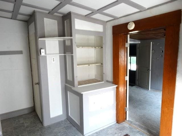 kitchen with light tile patterned floors