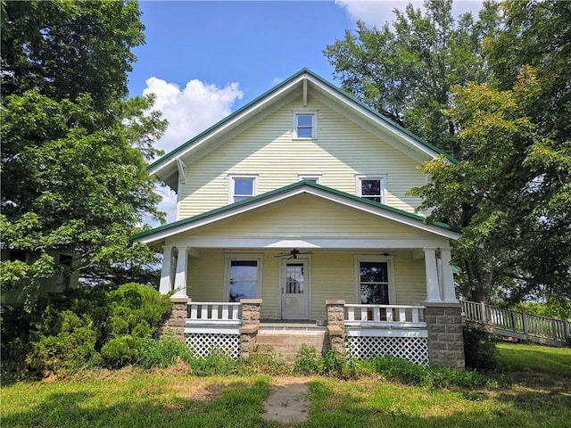 view of front of house featuring covered porch