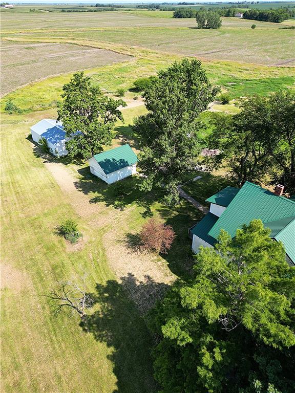 aerial view with a rural view