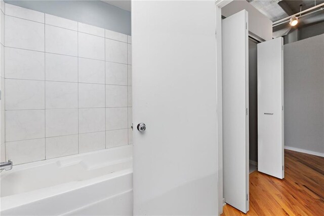 bathroom featuring hardwood / wood-style floors