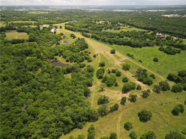 aerial view featuring a rural view