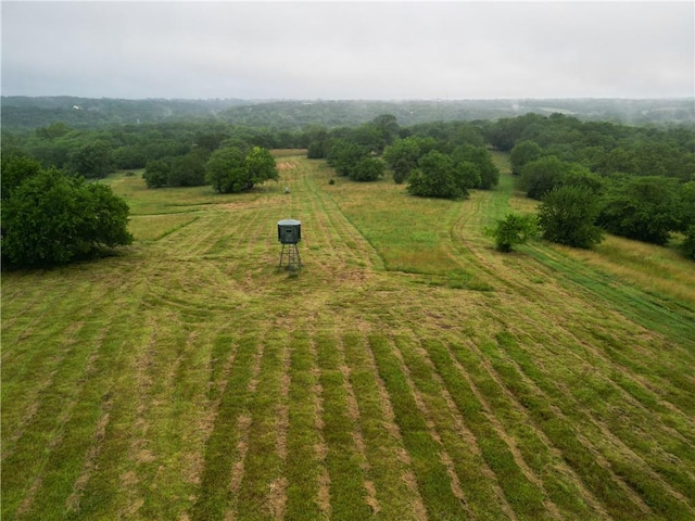 drone / aerial view with a rural view