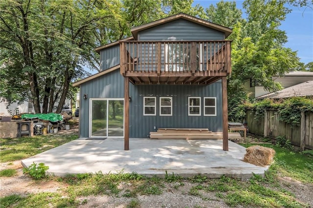 rear view of house featuring a patio area