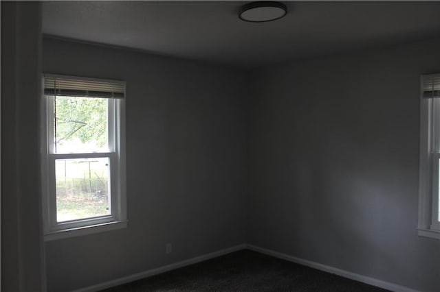 unfurnished room featuring carpet flooring