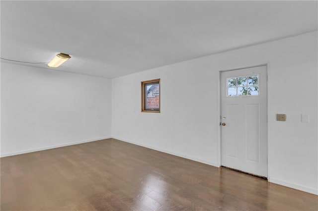 foyer with hardwood / wood-style flooring