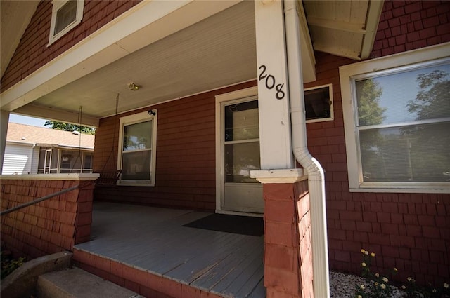 exterior space with covered porch