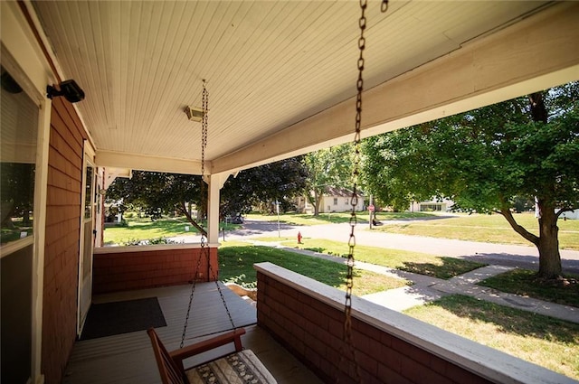 view of patio featuring covered porch