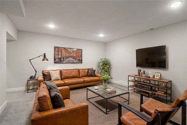 view of carpeted living room