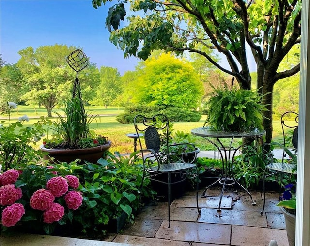 balcony featuring a patio area